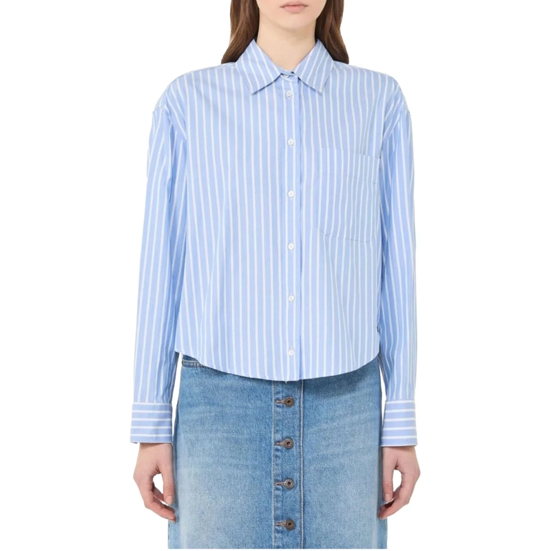 Max Mara Bluse Max Mara Weekend Wkdcartone Blouses Lichtblauw 261 blau(Image 2)