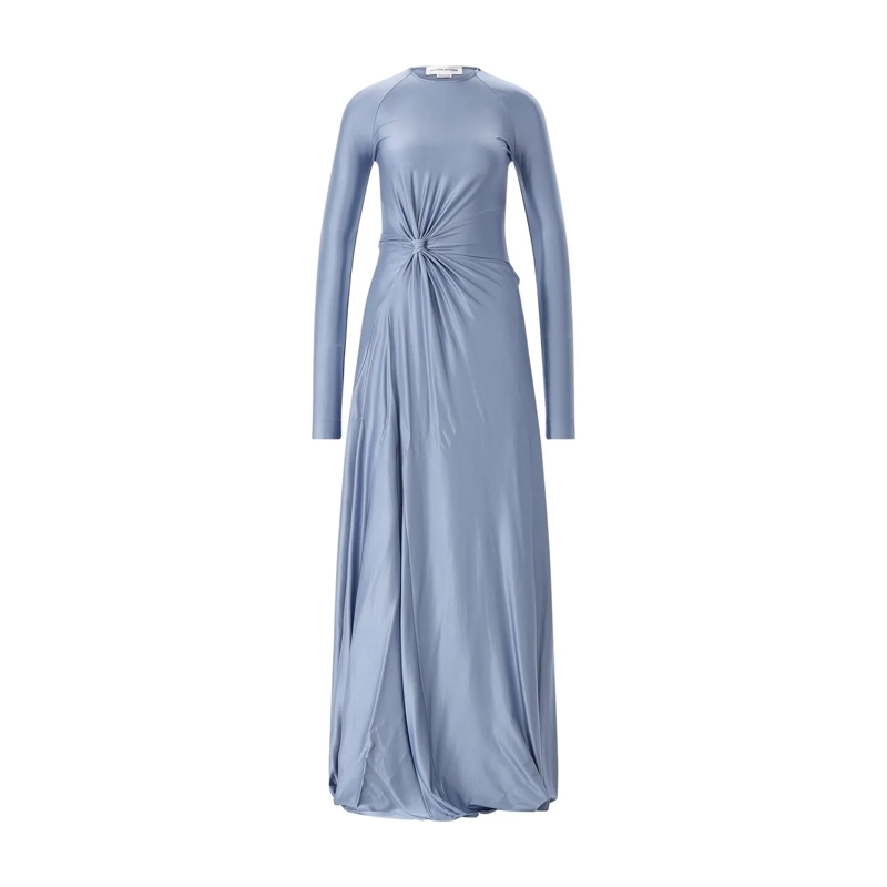 Victoria Beckham Robe longue Elegantes Maxikleid blau
