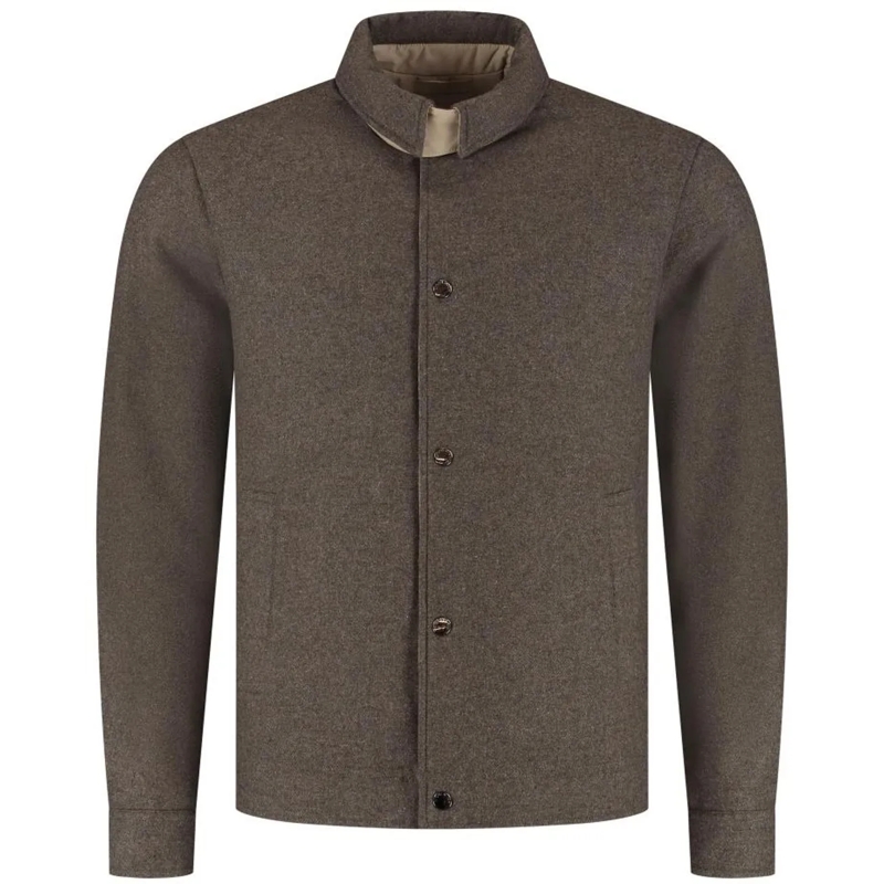 Woolrich Daunenjacke Wool Keating Shirt Jacket braun