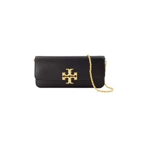 Tory Burch Eleanor Clutch - Leather - Black Black Baguettetas