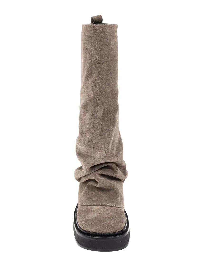 Thumbnail - The Attico Stiefel - Slouchy Suede Boots With Sole - Gr. 36 (EU) - in Braun - für Damen