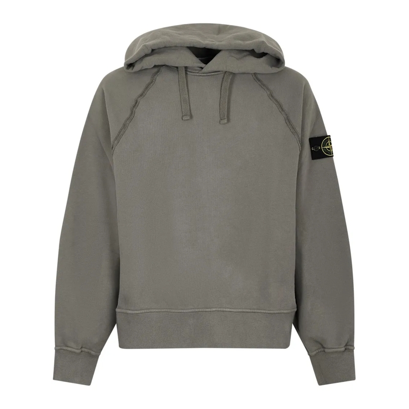 Stone Island  Relaxed-Fit Hooded Sweater With Kangaroo Pocket An Grey