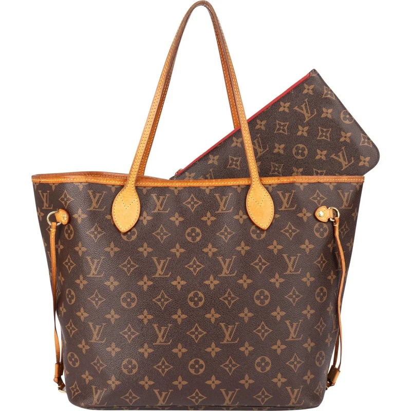 Louis Vuitton Tote Louis Vuitton Canvas Monogram Neverfull MM Shopper braun