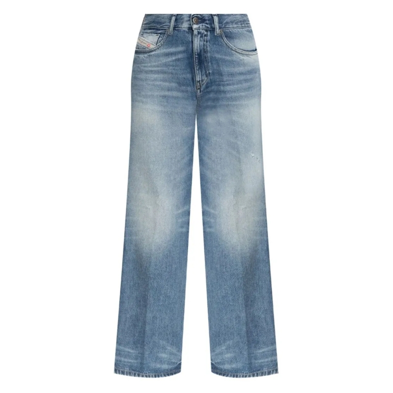 Diesel Jeans Wide-Leg Denim Jeans Blue