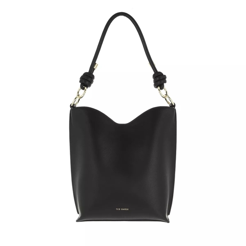 Ted Baker Daaisy Knotted Leather Shopper Black Bucket Bag