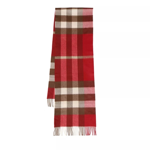 Burberry Multi Check Scarf Bright Red Kashmirsjal