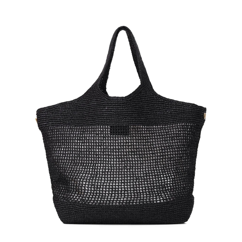 Saint Laurent Crossbody Bag Shopper Icare aus Raffia schwarz(Image 2)