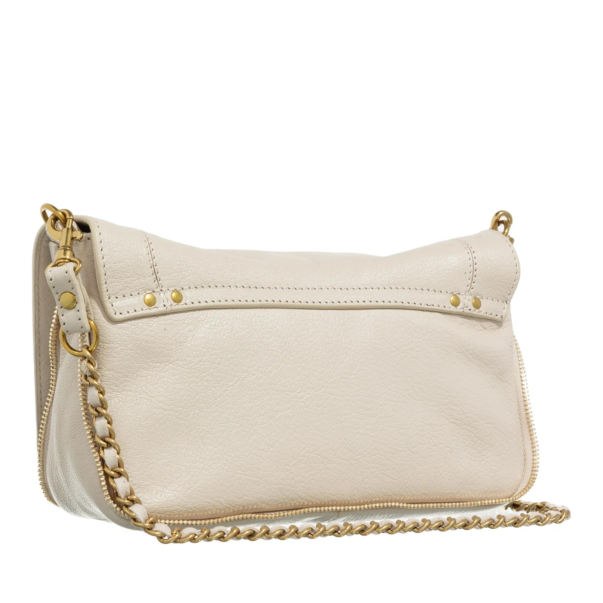 Jérôme Dreyfuss Beige Leren Schoudertas met Ketting Beige Dames