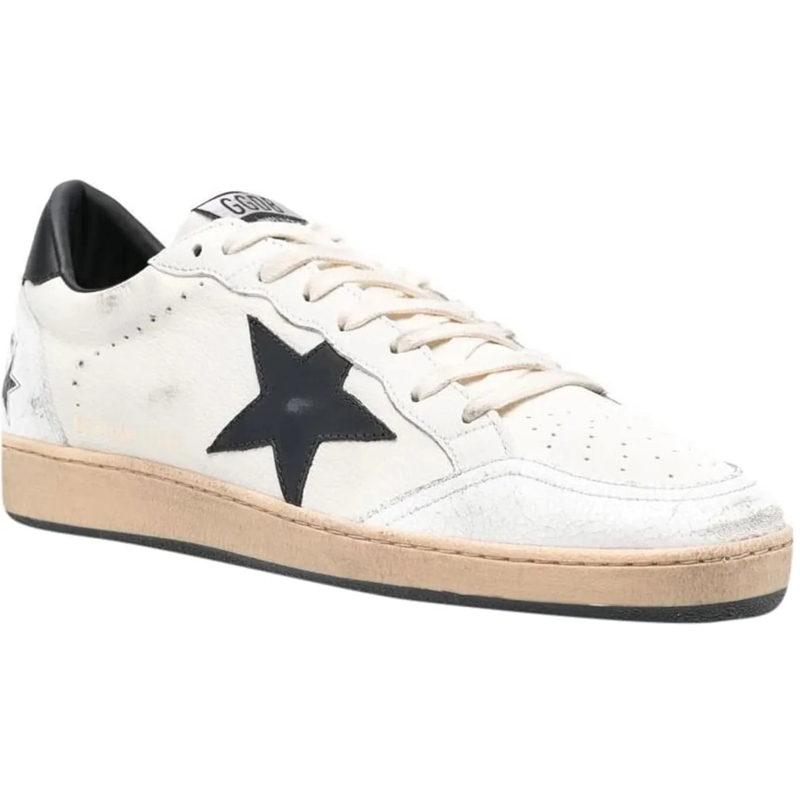 Golden Goose Lage-top sneaker Ballstar Nappa Upper Leather Star And Heel Crack T White(Image 14)