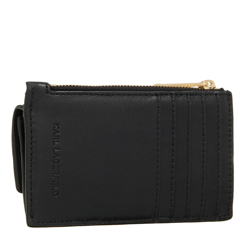Karl Lagerfeld Porte-cartes K/Kuilt Zip Cardholder W/Flap Black(Image 3)