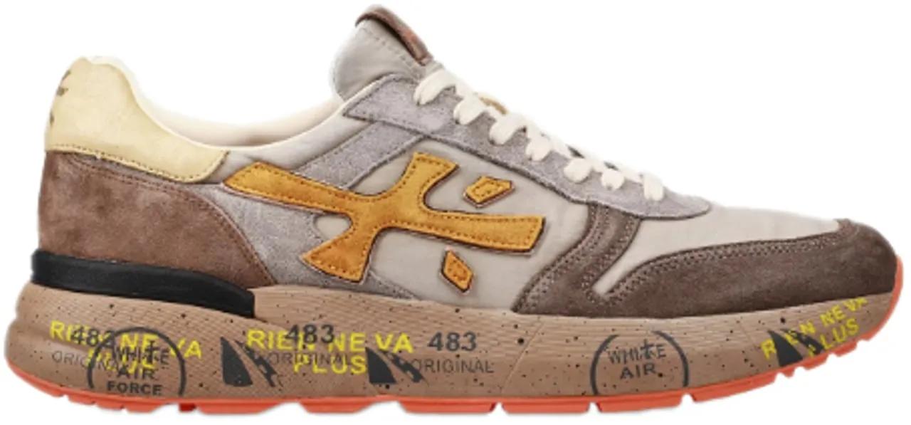 Thumbnail - Premiata Low-Top Sneaker - Heren Mick Sneaker Beige/Bruin - Gr. 44 (EU) - in Beige - für Damen