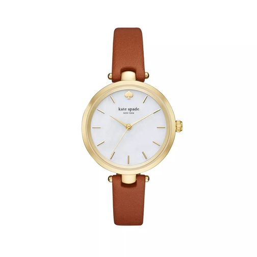 Kate Spade New York KSW1156 Holland Skinny Strap Watch Gold/Luggage Quartz Horloge