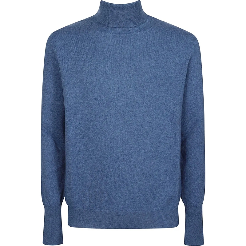 Ballantyne  Plain Turtle Neck Sweater Blue blau