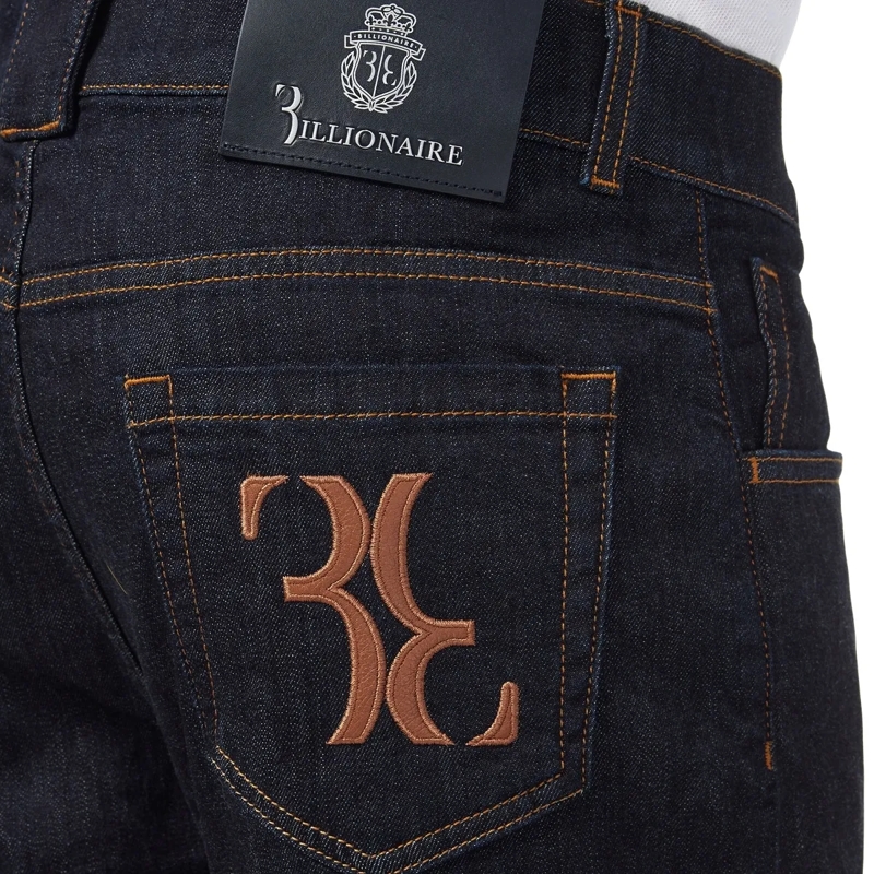 BILLIONAIRE Jeans mit geradem Bein Jeans Regular Fit Double B dunkel-blau(Image 4)