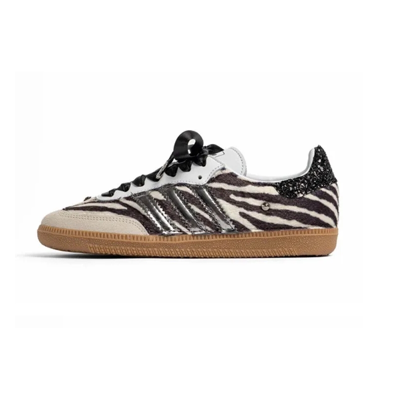 Adidas Lage-top sneaker Zebra-Print Low-Top Sneakers With Metallic Accents Brown