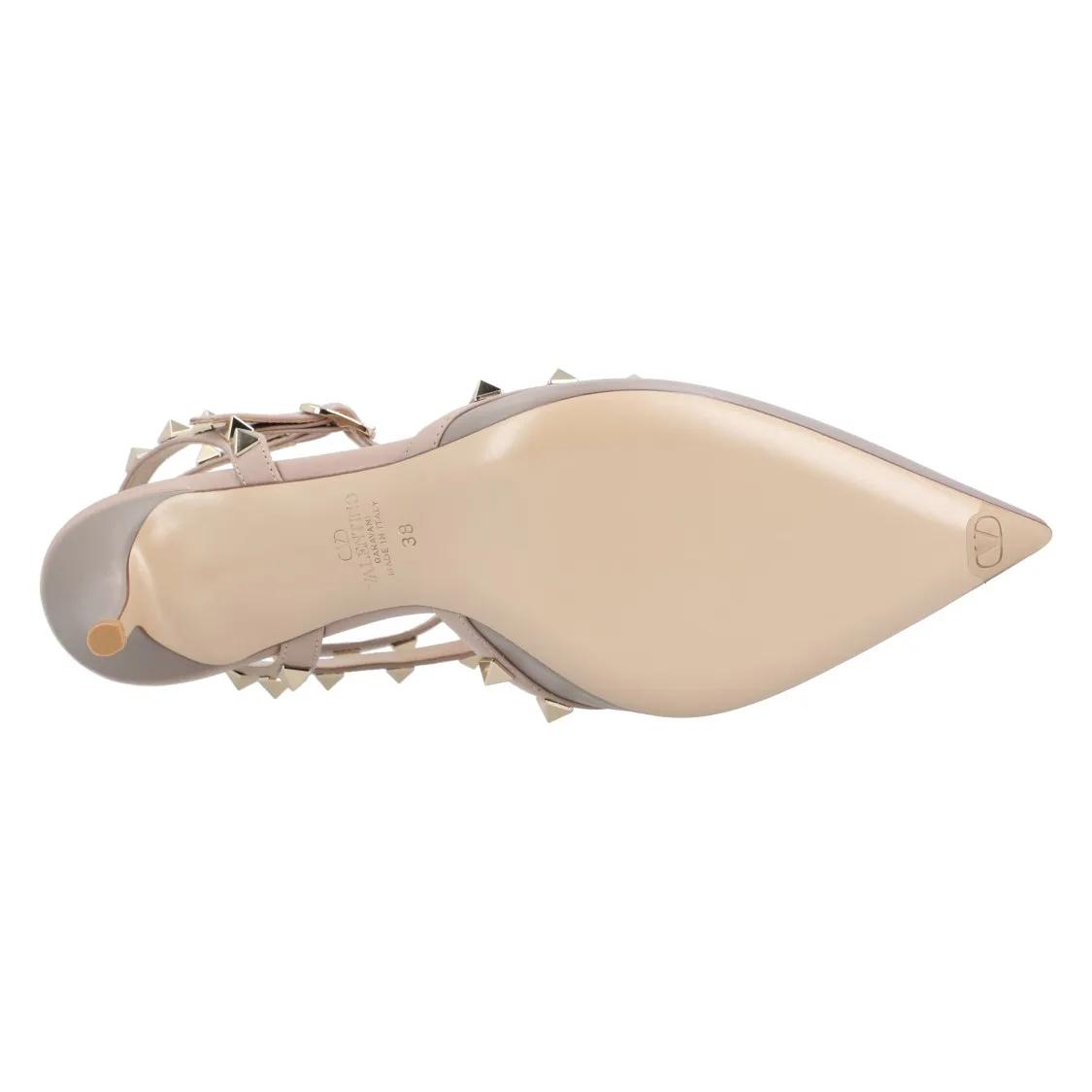 Thumbnail - Valentino Garavani Hohe Schuhe - Rockstud Pointed-Toe Pumps - Gr. 37 (EU) - in Grau - für Damen
