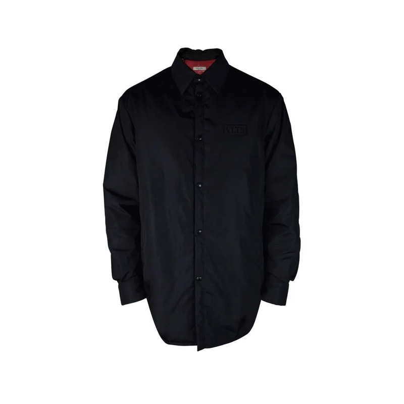 Valentino Garavani  Waterproof Jacket With Embossed Logo Black
