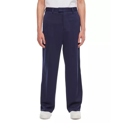 MSGM Straight Fit Trousers Blue 