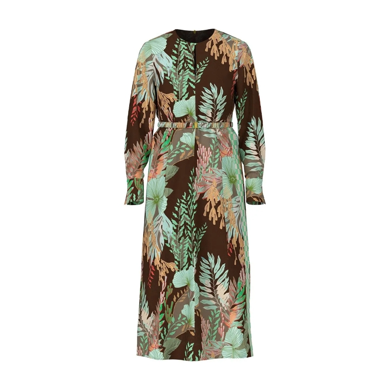 Marc Cain  Maxikleid mit floralem Muster Multicolor