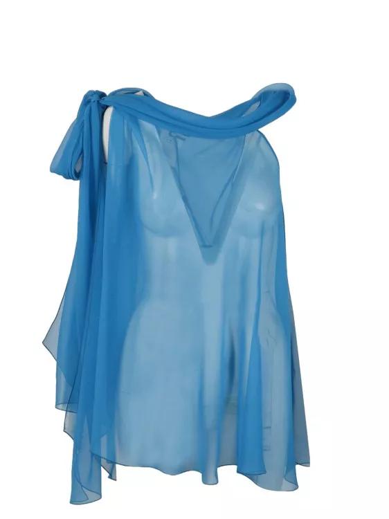 Alberta Ferretti - Silk Chiffon Blouse - Größe ONE SIZE - blau