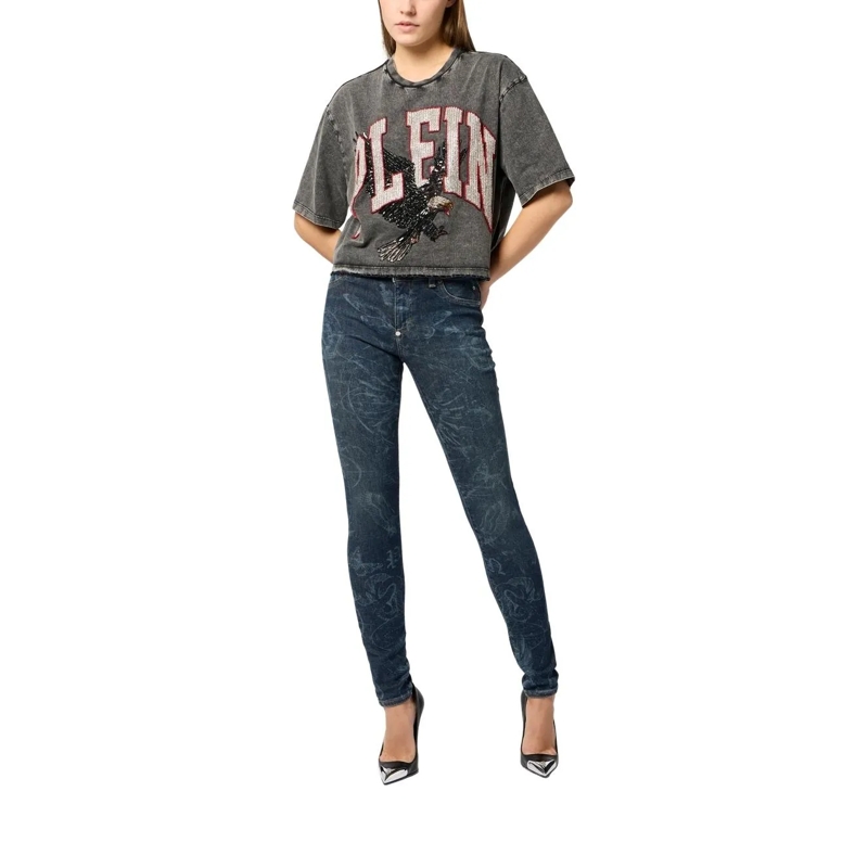 Philipp Plein T-Shirt T-Shirt Rundhalsausschnitt Ss Eagle schwarz(Image 4)