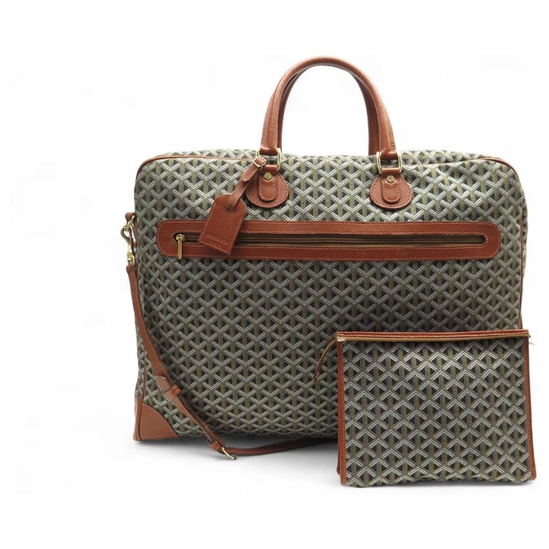 GOYARD Weekender GOYARD GEPÃ„CKTASCHE AUS CANVAS UND LEDER MIT SCHU braun