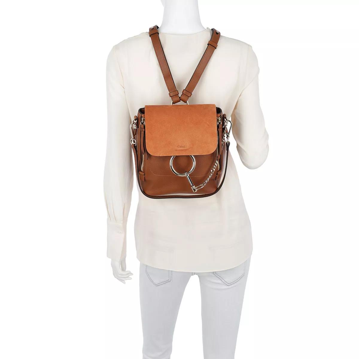 Chloé Rugzakken Faye Backpack Small in bruin
