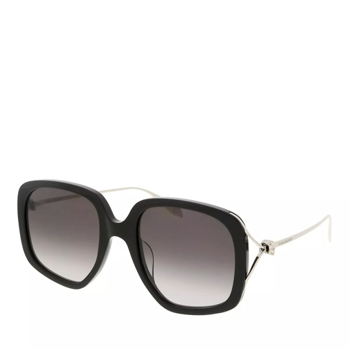 Alexander McQueen AM0374S Black-Silver-Grey Sonnenbrille