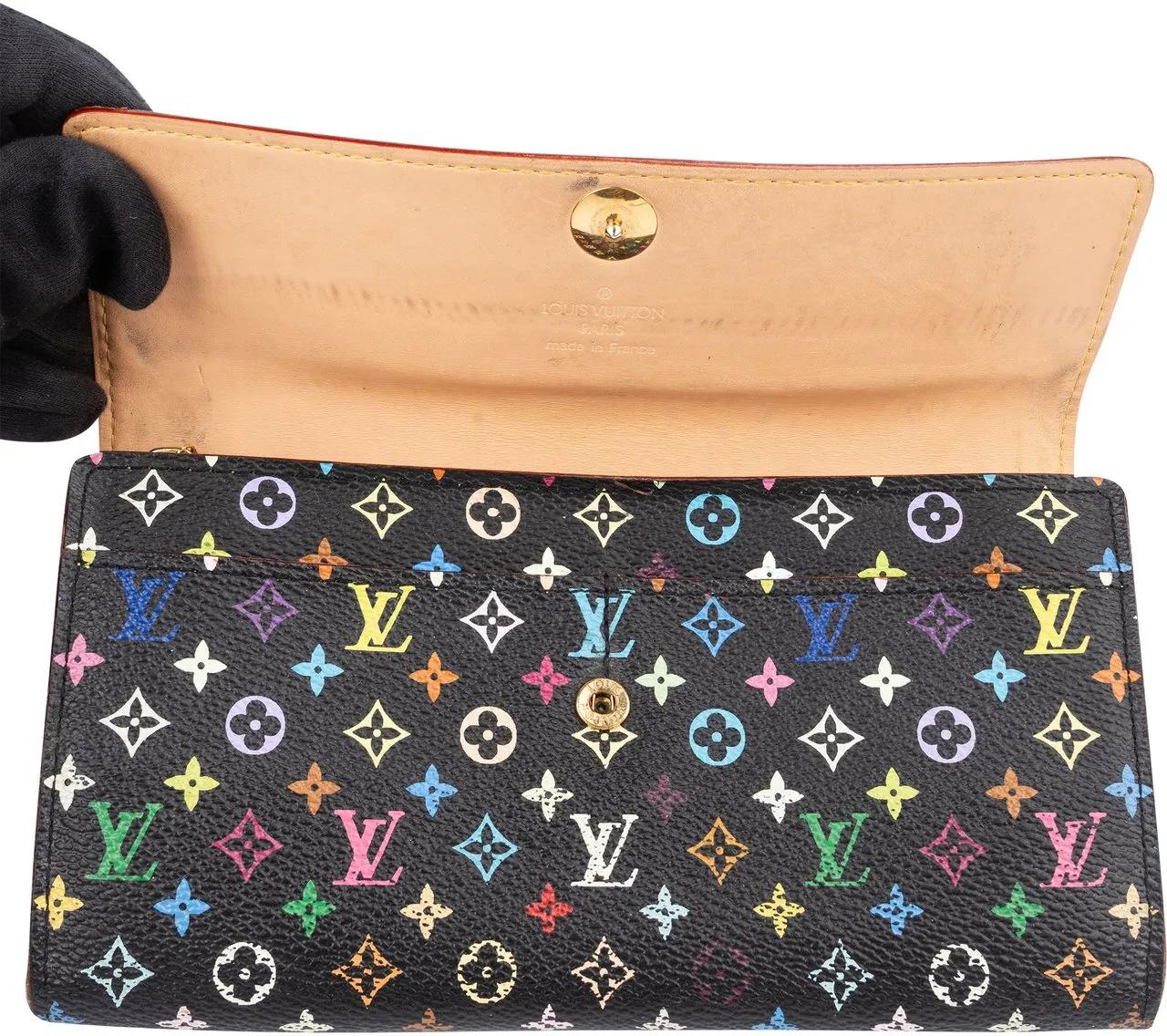 Thumbnail - Louis Vuitton Portemonnaie - Louis Vuitton Limited Murakami Multicolor Sarah Wa - Gr. unisize - in Schwarz - für Damen