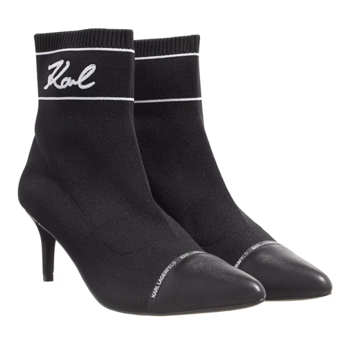 Karl Lagerfeld PANDARA MID Signia Ankle Boot Black Knit Textile Stiefelette