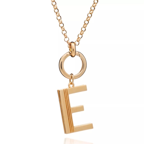 Rachel Jackson London Oversized Alphabet E Pendant Necklace Yellow Gold Collana lunga