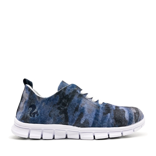 thies Low-Top Sneaker thies ® PET Sneaker camo blue | vegan aus recycelt mehrfarbig