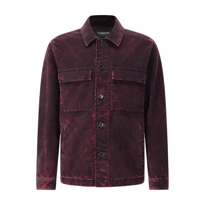 Dondup Blazer Jacke aus Cord Dunkelrot