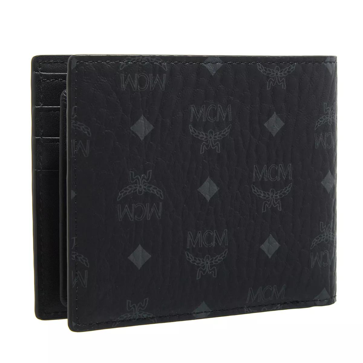 Mcm Black Printed Bifold Wallet