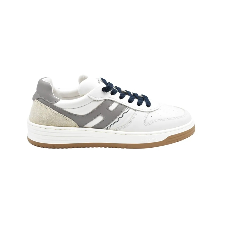 Hogan Lage-top sneaker Basketball-Inspired Leather Sneakers With Suede Ac White