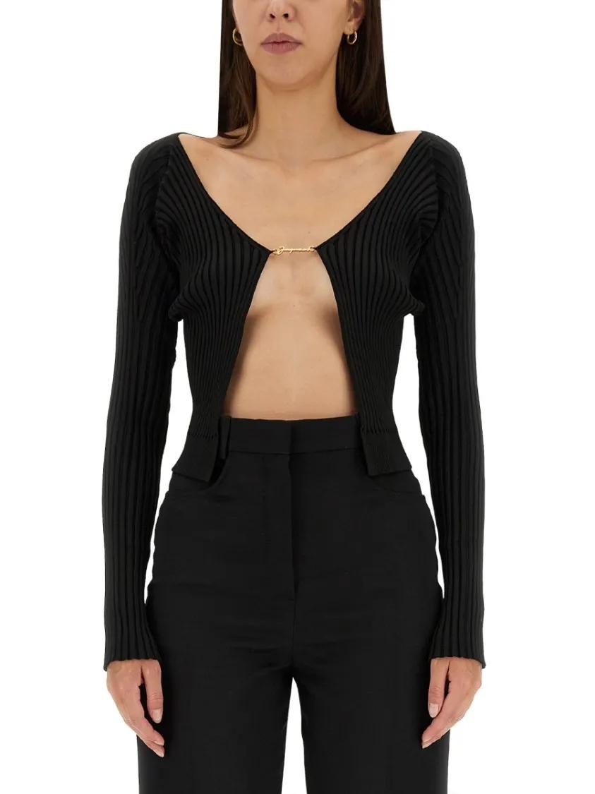 Thumbnail - Jacquemus - Le Pralu Longue Cardigan - Größe 38 - schwarz