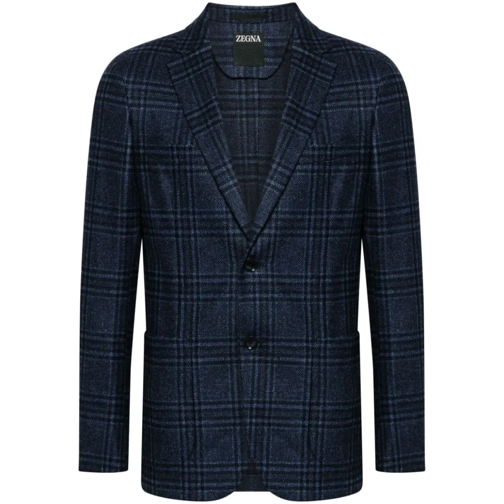 Zegna Wool Jacket Blue Blazer