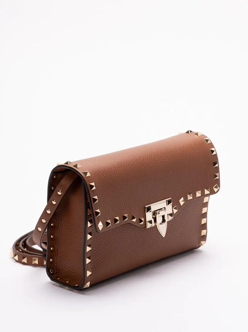 Valentino Garavani Hobo bags `Rockstud` Small Shoulder Bag in rood