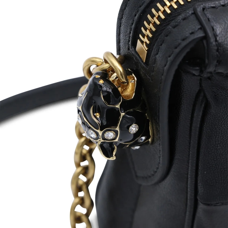 Valentino Garavani Sac à bandoulière Chevron Quilted Black Leather Handbag Black(Image 4)