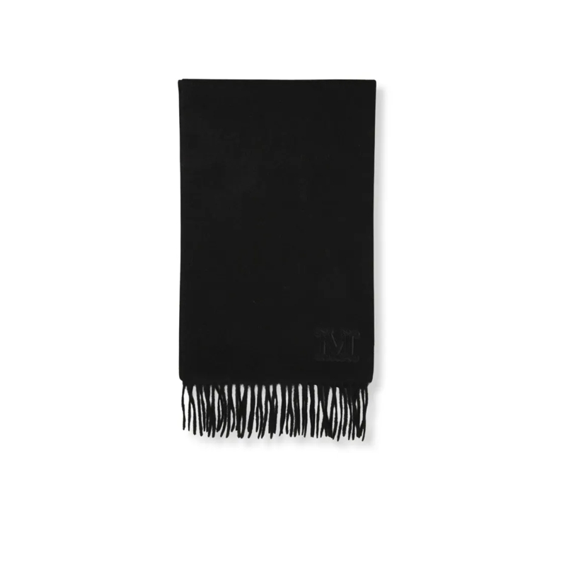 Max Mara Lichtgewicht Sjaal Wkclara Fringe Stole Black