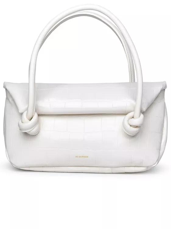 Jil Sander Shopper - White Leather Bag - Gr. unisize - in Weiß - für Damen