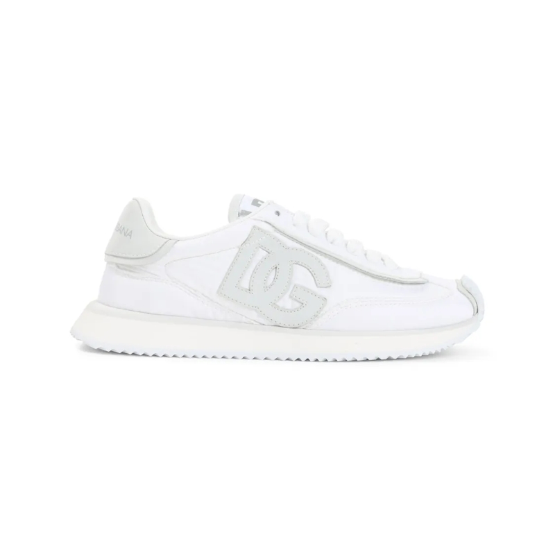 Dolce&Gabbana Low-Top-Sneaker Low-Profile Sneakers With Textured Logo Detail White