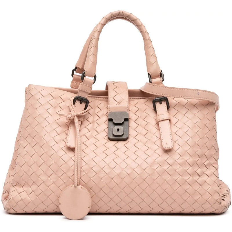 Bottega Veneta Schultertasche Small Nappa Intrecciato Roma Satchel braun