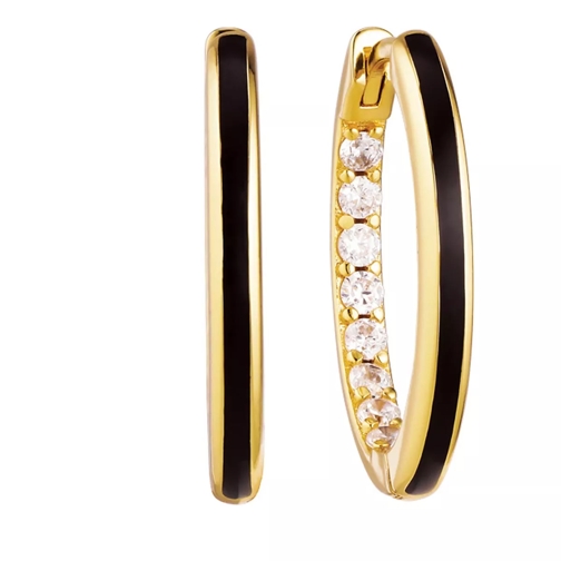 Sif Jakobs Jewellery Ellera Nero Grande Earrings Gold Orecchini a cerchio
