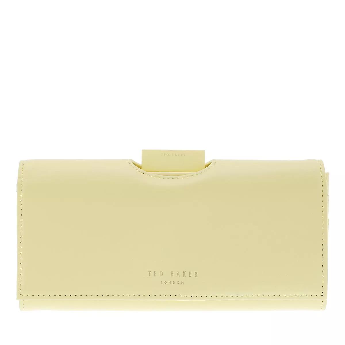 Ted Baker Seldaa Coated Large Bobble Purse Light Yellow Flap Wallet