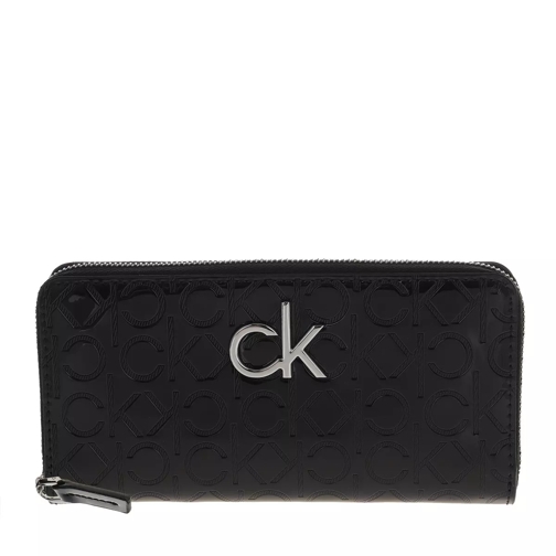 Calvin Klein Re-Lock Ziparound Wallet Black Portafoglio continental
