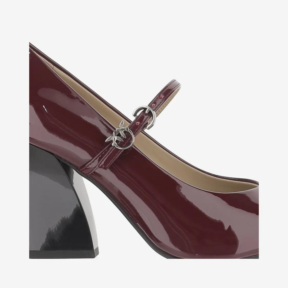 Thumbnail - Pinko Hohe Schuhe - Pointed Toe Shiny Leather Pumps - Gr. 39 (EU) - in Rot - für Damen