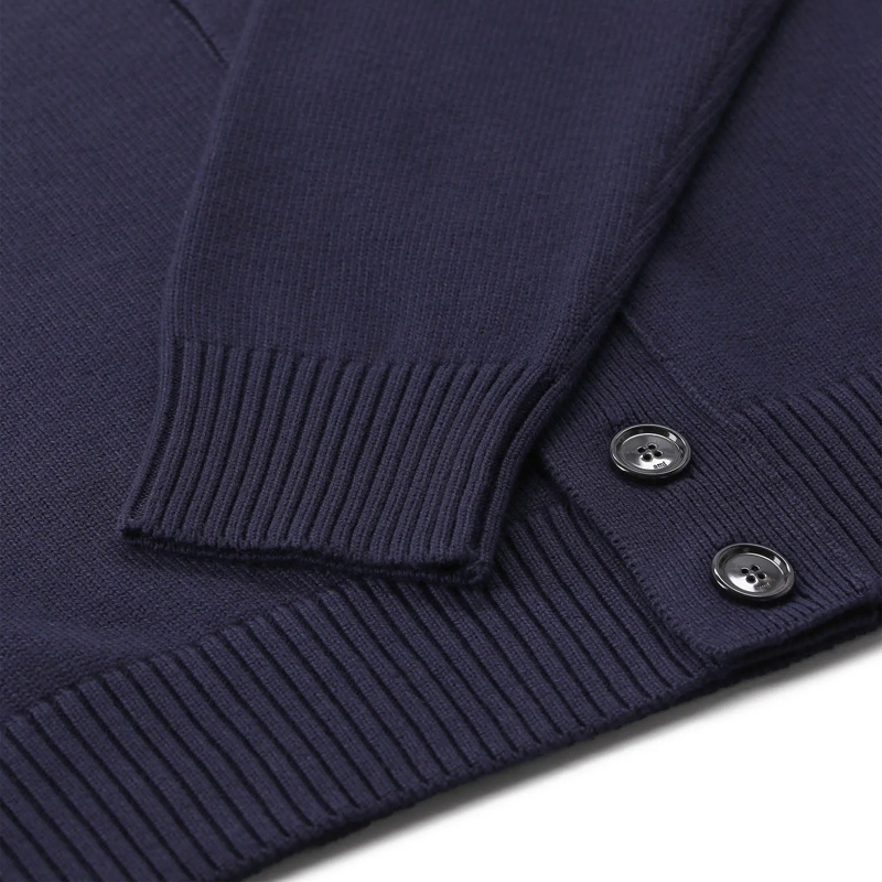 AMI Paris Strickjacke Cardigan mit Logo blau(Image 5)