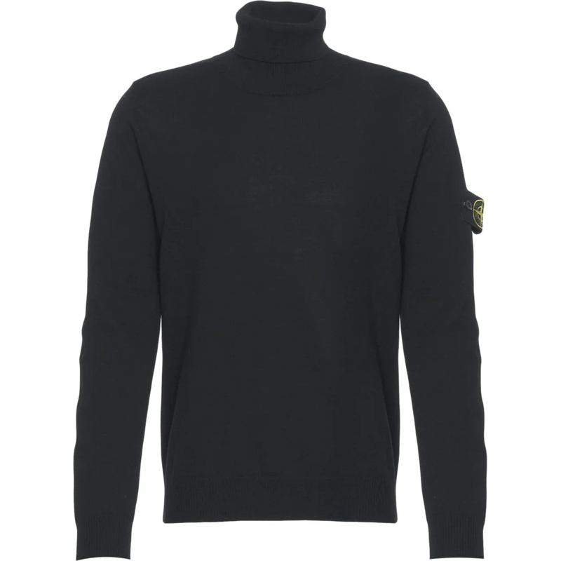 Stone Island  Turtleneck sweater with logo detail schwarz
