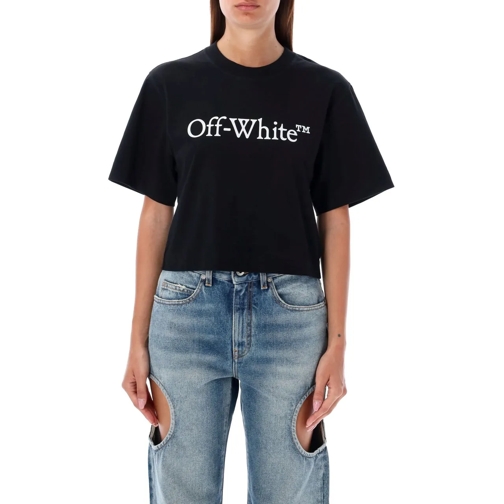 Off-White T-shirts CROPE TEE BIG LOGO schwarz